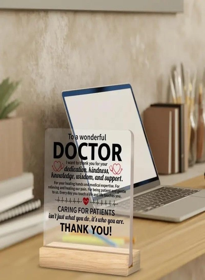 Bs amor Acrylic Doctor Appreciation Gift Heartfelt Message Home Office Decor for Graduation, Holidays, or Thank You Gifts, Healthcare Decor, Decorative Plaque 5x4 inch - Image 4