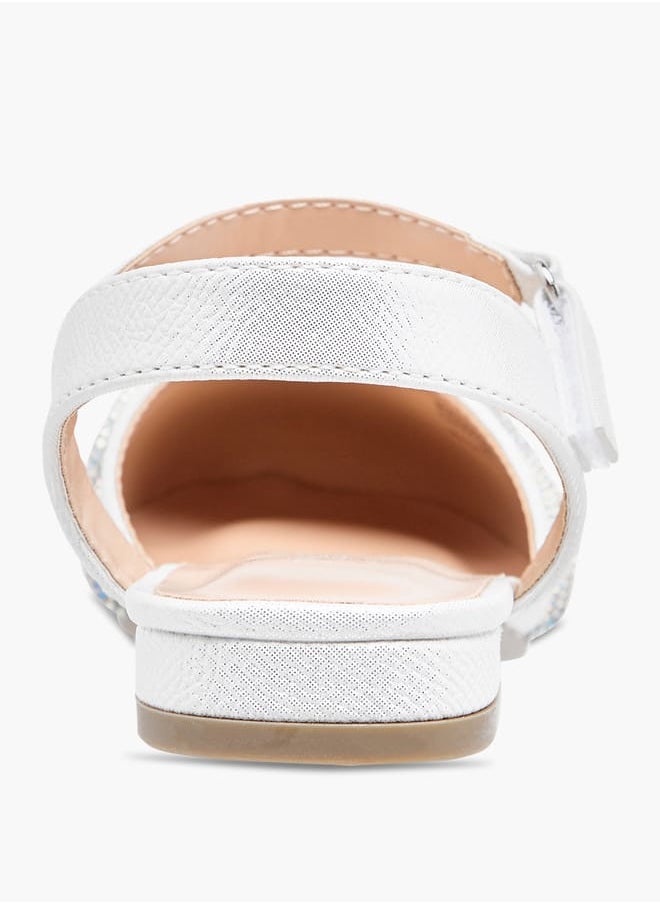 JUNIORS - Girls Embellished Shoes with Hook and Loop Closure - Image 1