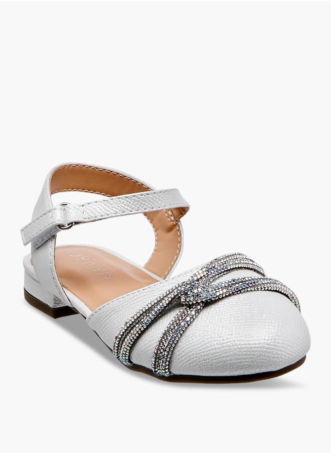 JUNIORS - Girls Embellished Shoes with Hook and Loop Closure - Image 1