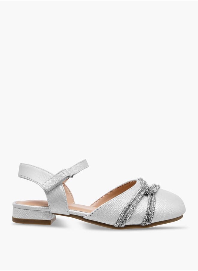 JUNIORS - Girls Embellished Shoes with Hook and Loop Closure - Image 1