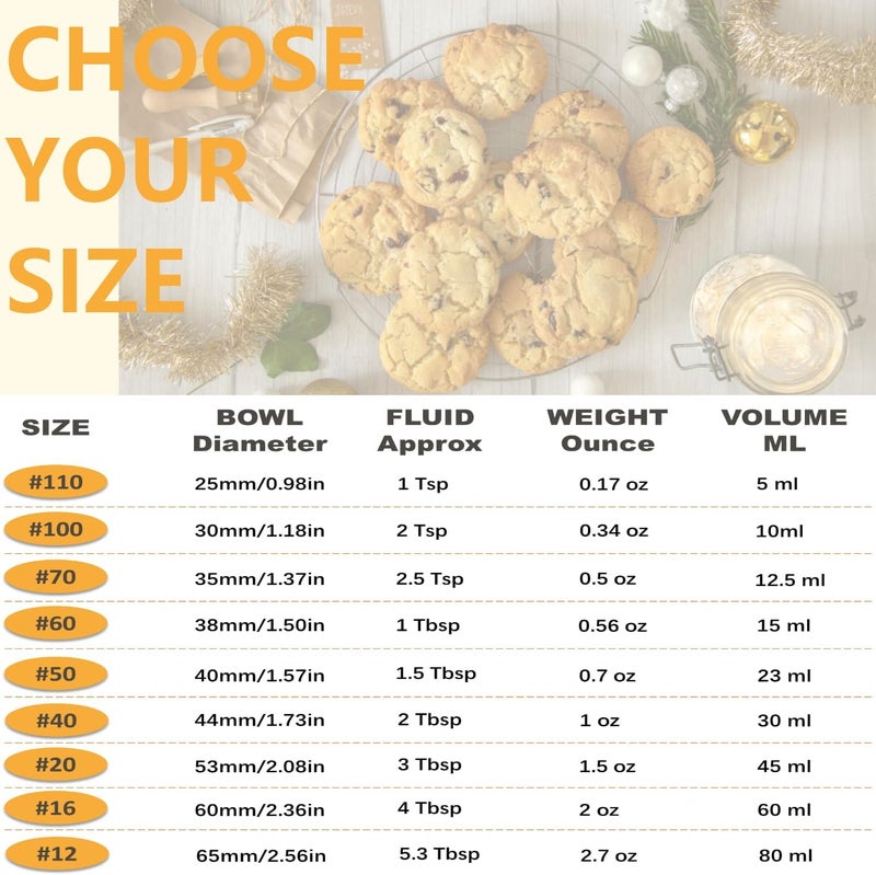 LLESCA Ice Cream Scoop, Cookie Scoop, 4Tbsp/ 60ml/ 2oz Cookie Scoops for Baking, 18/8 Stainless Steel Cookie Scooper for Baking, Ice Cream Scooper with Trigger Release, Cookie Dough Scoop with Non-slip Grip - Image 4
