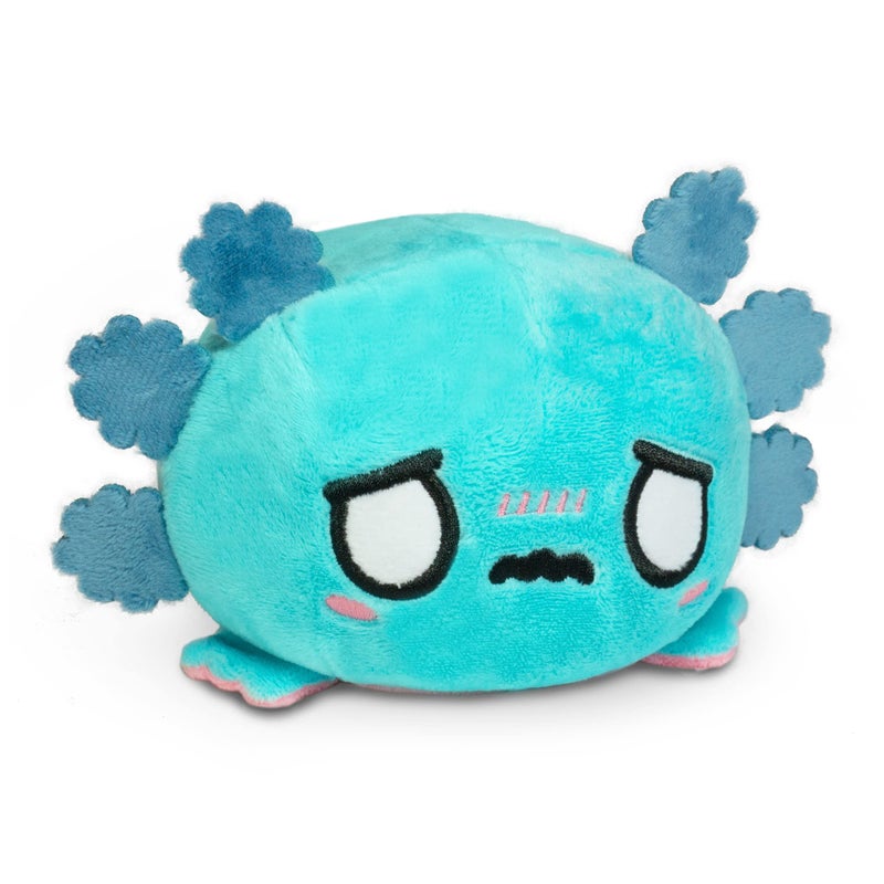 TeeTurtle - The Original Reversible Axolotl Plushie - Pink + Blue - Cute Sensory Fidget Stuffed Animals That Show Your Mood - Image 1