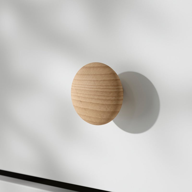 Baitique Wooden Cabinet Knob, Beech, 49 mm, Set of 2 - Image 2