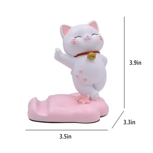 Amamcy Cute Cat Phone Holder Desk Ornament Kawaii Phone Stand Universal Desk Phone Stand for All Mobile Smartphones Tablets - Image 5