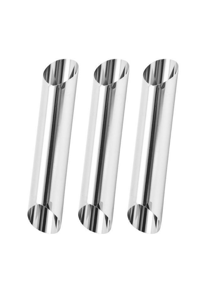 Large Tapered Stainless Steel Danish Large Spiral Horn Toast Tools Baking Tools Horn Crisp Mold Factory Direct Sales-Color:3 Pieces In Pp Bag - Image 1