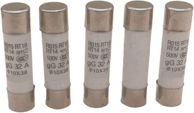5Pcs RT18 32 Fuse 500V 2A Silver 10x38mm Ceramic Fuse Kit - Image 2