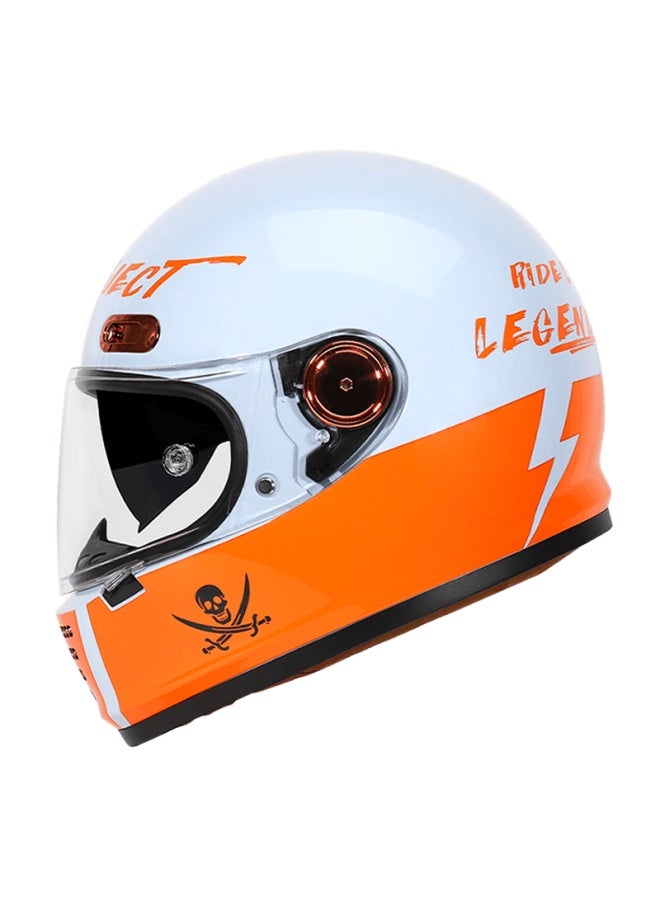 Znp Am912 Orange Blue Pirate M 3c Certified Professional Retro Motorcycle Electric Helmet Uni All-season