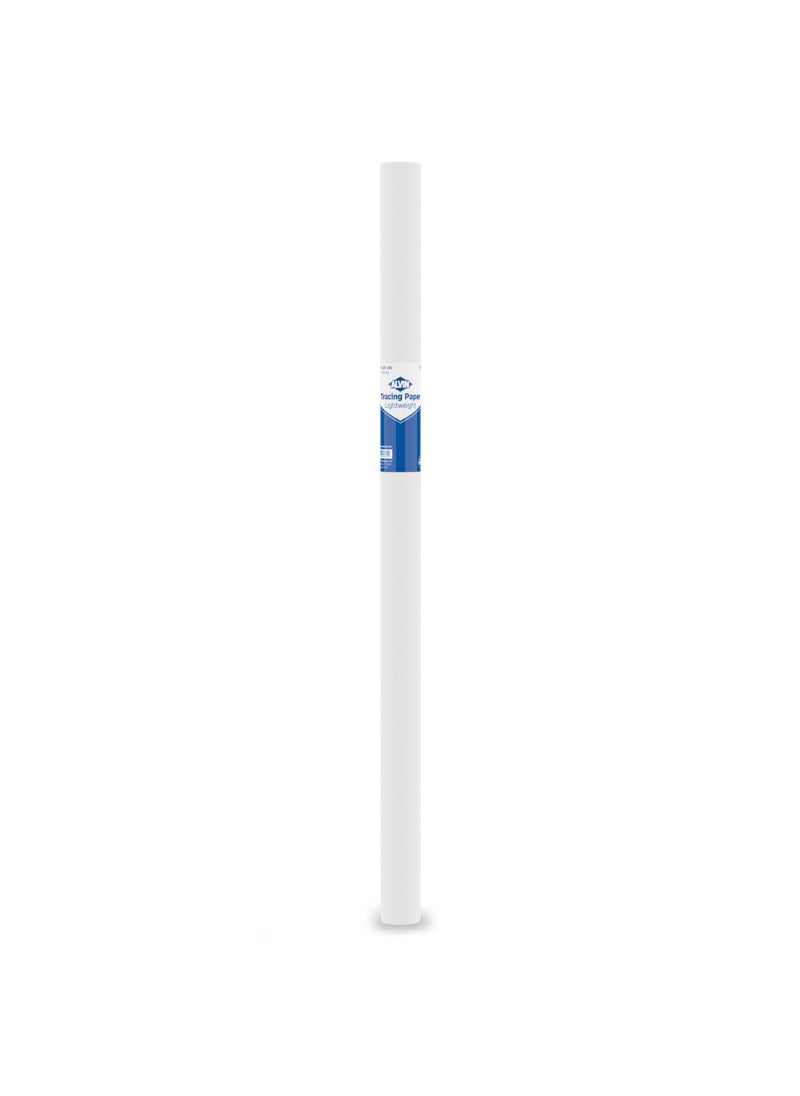 Alvin ALVIN 55WD Lightweight Tracing Paper Roll White Suitable with Ink Charcoal Felt Tip Pen for Sketching or Detailing  24 Inches 20 Yards 1inch Core 