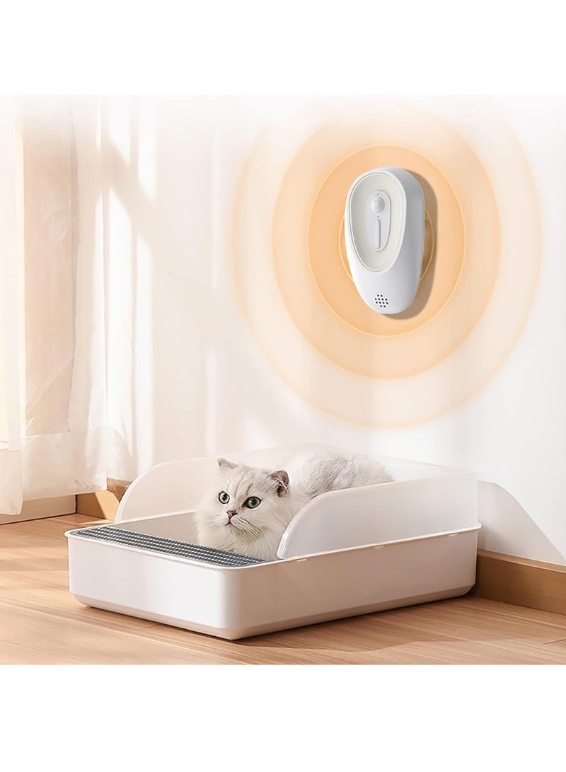 Cat Litter Deodorizer Auto On/Off Freshener Pet Litter Boxes Odor Remover Toilet Air Purifier Genie with Aromatherapy Compartment Smart Sensor System Rechargeable Smell Eliminator Machine - Image 4