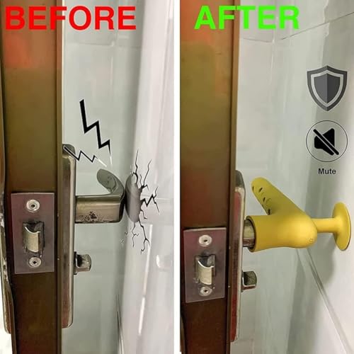 Rexez Safety Door Handle Protective Cover for Baby's Room Avoid Collision Silicone Door Knob Covers Wall Protector Baby Safety Equipment Anti Collision Cover Door Handle Cover (Multicolor) (Pack of 1) - Image 4