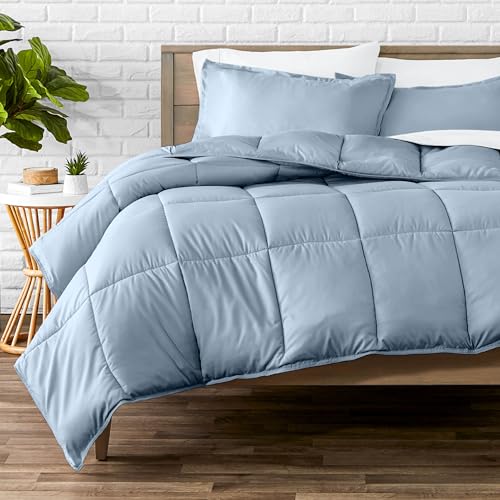 Bare Home Comforter Set - Oversized King Size - Ultra-Soft - Goose Down Alternative - Premium 1800 Series - All Season Warmth (Oversized King, Dusty Blue) - Image 1