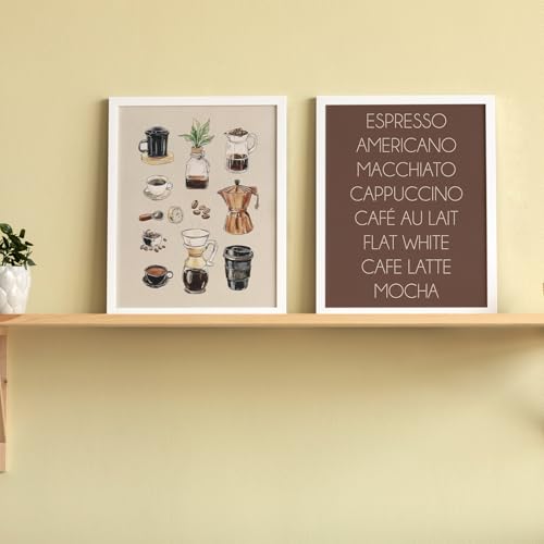 JXREQ Vintage Coffee Bar Posters Wall Art Prints Set of 4, Modern Retro Gothic Skeleton Drink Coffee Aesthetic Wall Decor for Cafe Bar Station Shop Kitchen, 8x10 Inch Unframed - Image 5