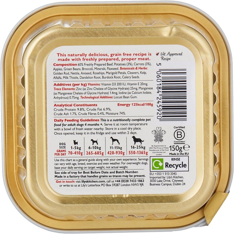 Lily's Kitchen Cottage Pie Wet Dog Food with Beef, Potatoes & Carrots (150g) - Image 3