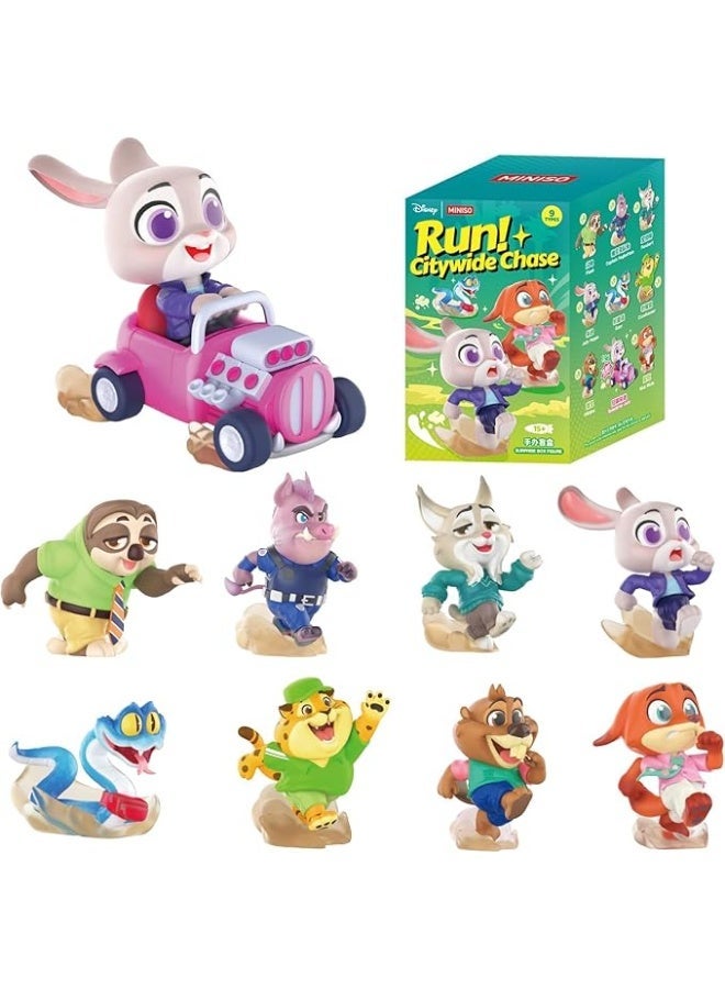 MINISO x Disney Zootopia 2 Run! Citywide Chase Collection Collectible Figure Blind Box, Full Display Set of 8 Sealed Mystery Boxes, Character Collectible for Display and Gifting - Image 1