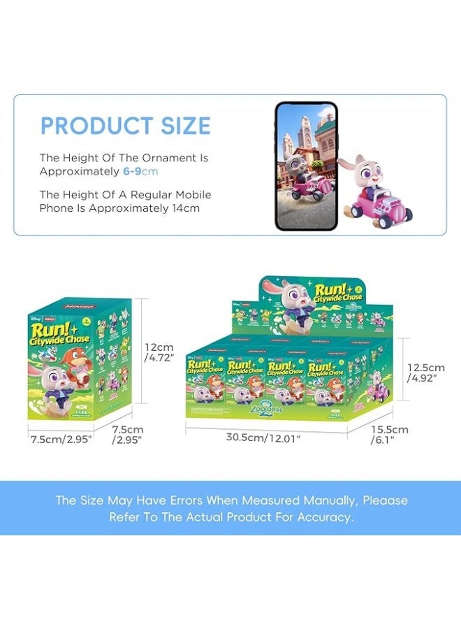 MINISO x Disney Zootopia 2 Run! Citywide Chase Collection Collectible Figure Blind Box, Full Display Set of 8 Sealed Mystery Boxes, Character Collectible for Display and Gifting - Image 2