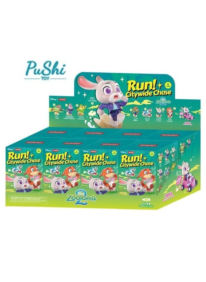 MINISO x Disney Zootopia 2 Run! Citywide Chase Collection Collectible Figure Blind Box, Full Display Set of 8 Sealed Mystery Boxes, Character Collectible for Display and Gifting - Image 4