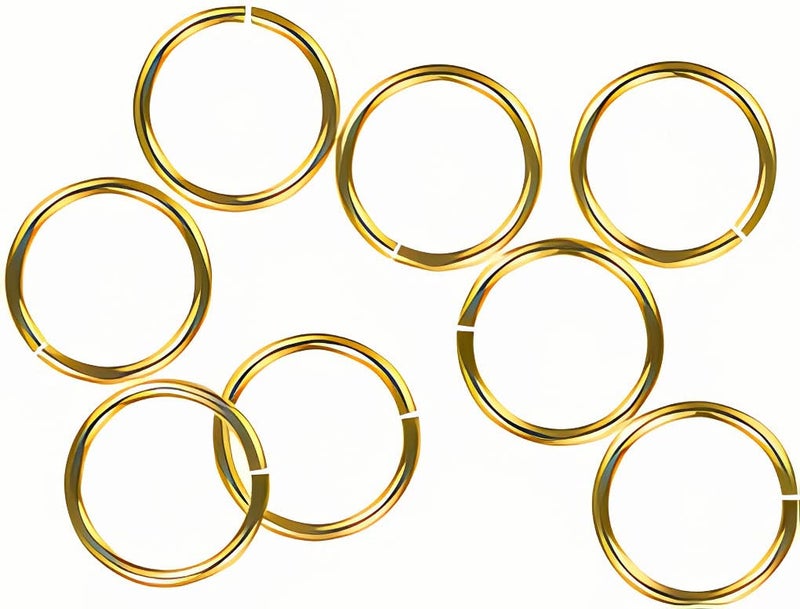 8 14K Gold Fill Jump Lock Rings 18 Gauge 10mm