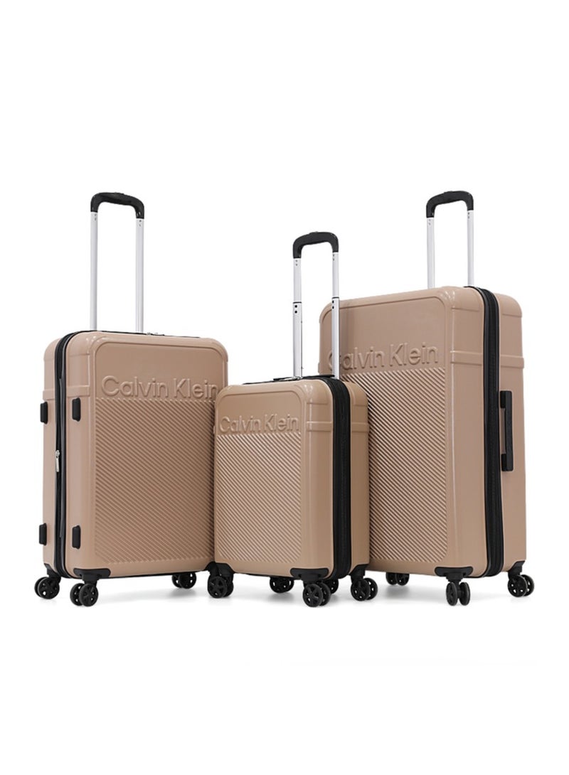 Calvin Klein 3-Piece Hardshell Luggage Set with Spinner Wheels, TSA Lock - Expandable Suitcase Trolley for Travel - Image 1