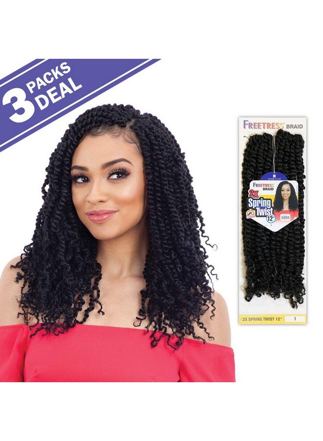 FreeTress Braids Multi Pack Deals! Freetress Crochet Braids 2X Spring Twist 12" (3Pack T27) - Image 5