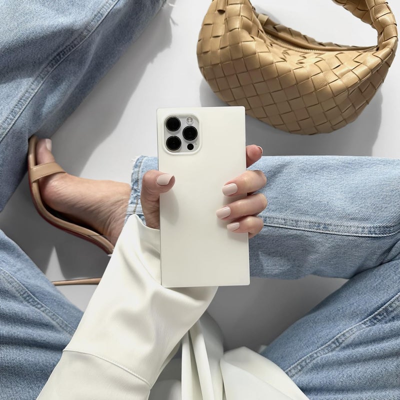 Flaunt Official Square Protective Case - Compatible with iPhone 17 Pro Max - Compatible with MagSafe & Wireless Charging - Drop-Tested & Shockproof - (White) - Image 1