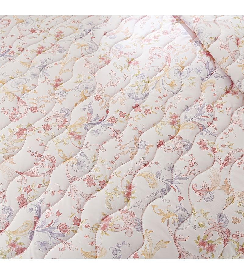 Youth Dreamy Floral Print Thin Quilt 70.87 By 78.74 Inch Summer Air Conditioning Lightweight Quilt 1pc - Image 5