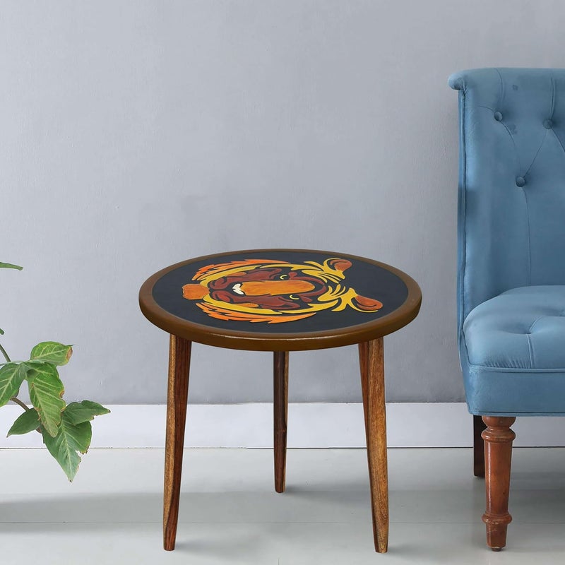 Ecraftworld Wooden Round Side Table Epoxy End Table Coffee Table Mid Century Modern Resine Living Room Furnitur 02 - Image 5