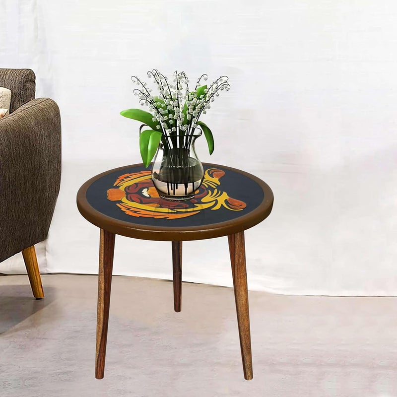 Ecraftworld Wooden Round Side Table Epoxy End Table Coffee Table Mid Century Modern Resine Living Room Furnitur 02 - Image 4