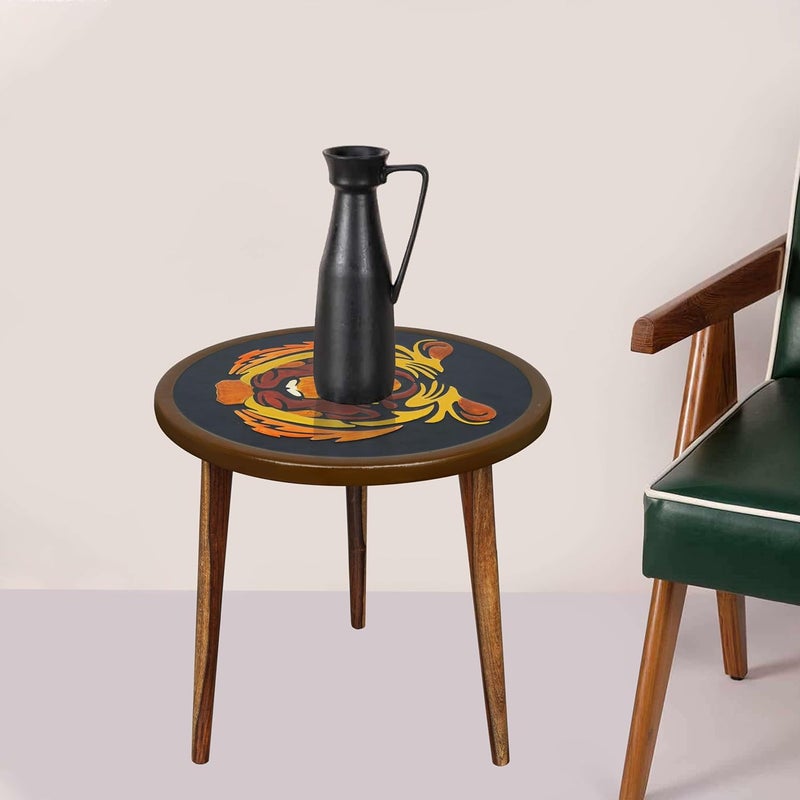 Ecraftworld Wooden Round Side Table Epoxy End Table Coffee Table Mid Century Modern Resine Living Room Furnitur 02 - Image 2