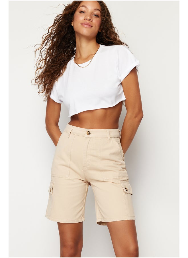 trendyol شورت جيب كارغو بيج وبرمودا TWOSS24SR00025  - Image 1