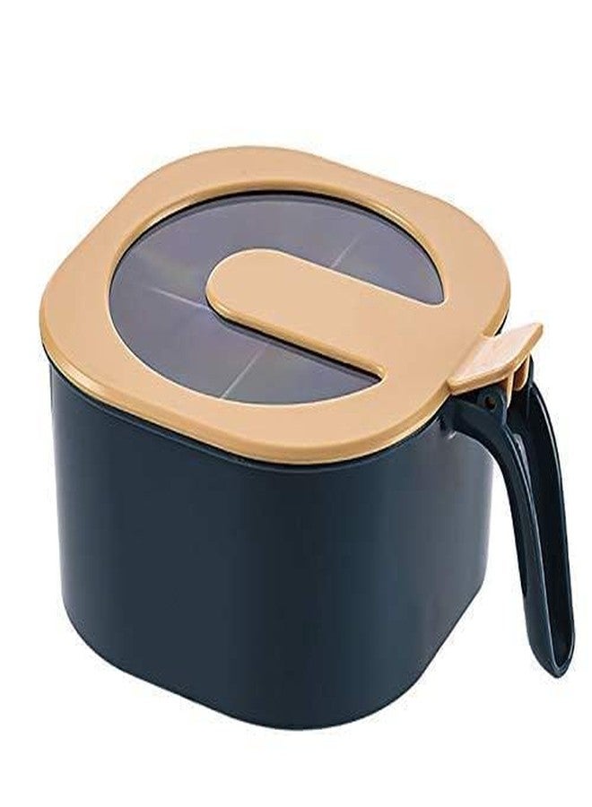 Rokzo Seasoning Container 4 Compartments Seasoning Box Spice Jar Condiment Container Kitchen Spice Box Salt Jar with Spoons - Image 3