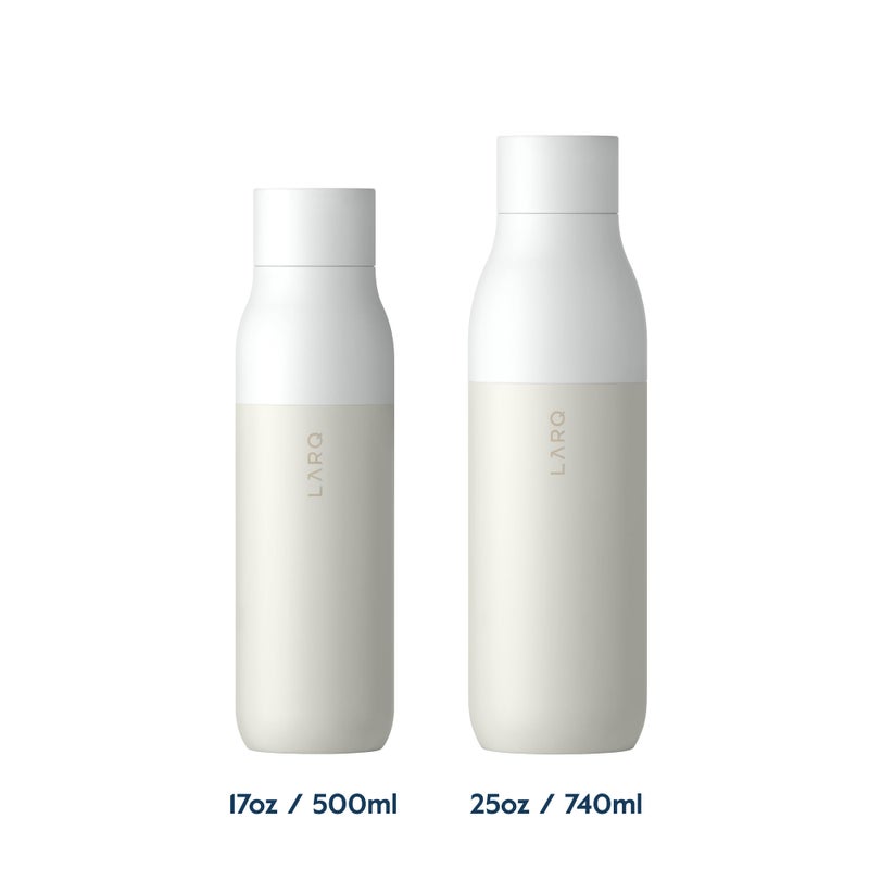 LARQ Bottle Twist Top 25 oz - Insulated Stainless Steel Water Bottle | Thermos  BPA Free | Reusable Water Bottle for Camping  Office  and Travel | Keep Drinks Cold and Hot  Granite White - Image 2