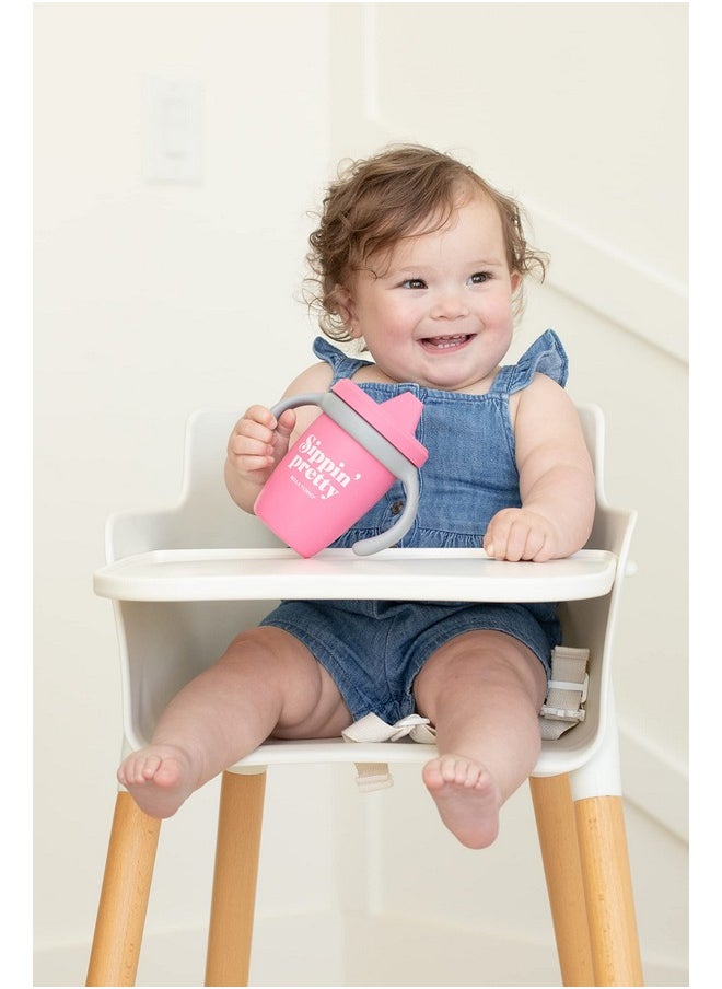 Bella Tunno Happy Sippy Cup Transition Sippy Cups For Baby 6 Months And Older Baby And Toddler Sippy Cups With Removable Handles And Nontoxic Bpa Free Silicone Sippin Pretty 8 Oz  - Image 5