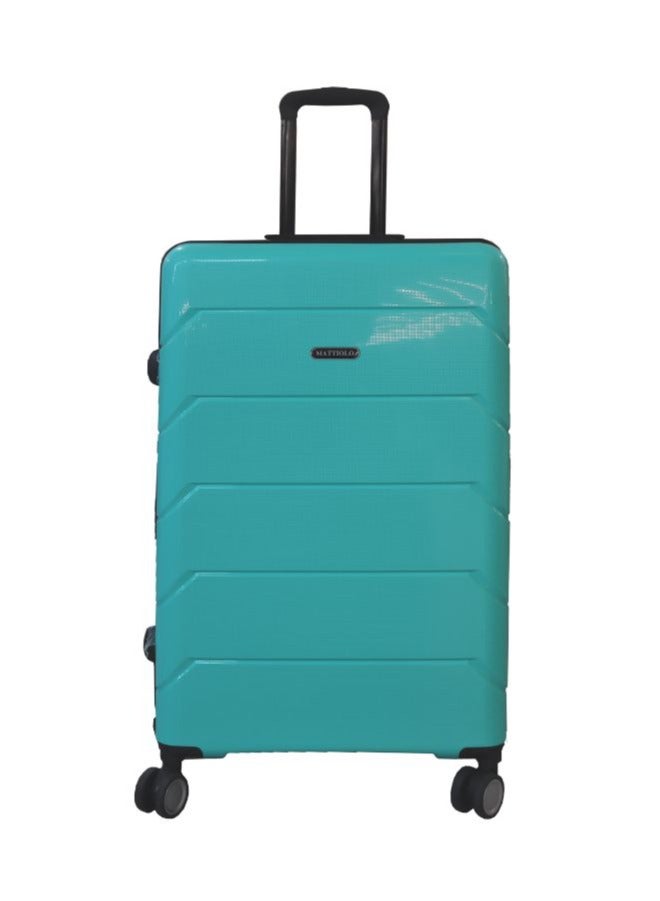 Gai mattiolo Gai Mattiolo 4-Wheeled Trolley Bag, PP Material, Italian Design, Lightweight and Durable Travel Suitcase, Set of 3, Blue - Image 2