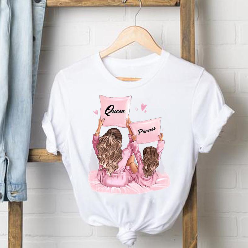 Watercolor Mother Print Women'S T-Shirt Trend Fashion All-Match Modal Cotton Women'S Short Sleeve Shirt For Women - Image 1