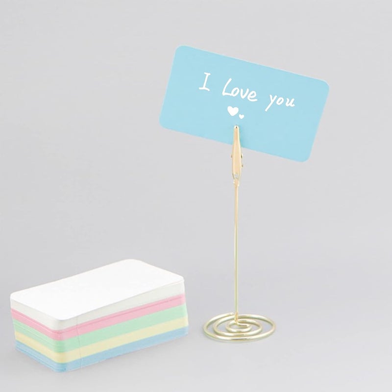 VANRA 300PCS Small Blank Index Cards 3.5x2 inches Note Cards Study Flash Cards, Word Message Gift DIY Cards Kraft Paper Tags (Blue, 300/Pack) - Image 5