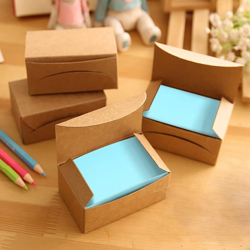 VANRA 300PCS Small Blank Index Cards 3.5x2 inches Note Cards Study Flash Cards, Word Message Gift DIY Cards Kraft Paper Tags (Blue, 300/Pack) - Image 3