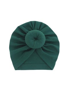 Generic Baby Soid Color Maruko Hat Headcarf Doughnut Girl Head Cap 1 month to 24 month Green  - Image 1