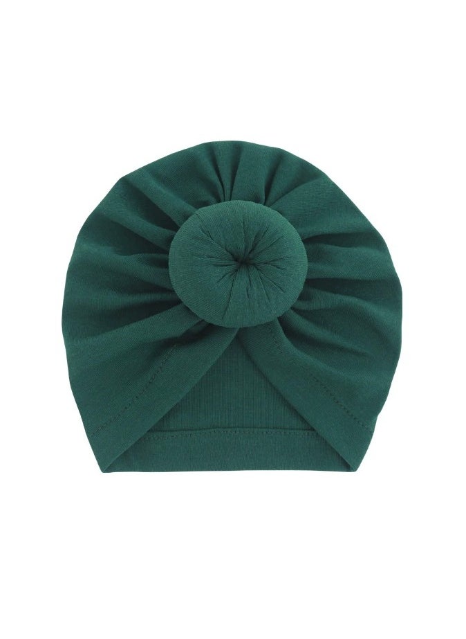 Generic Baby Soid Color Maruko Hat Headcarf Doughnut Girl Head Cap 1 month to 24 month Green  - Image 1