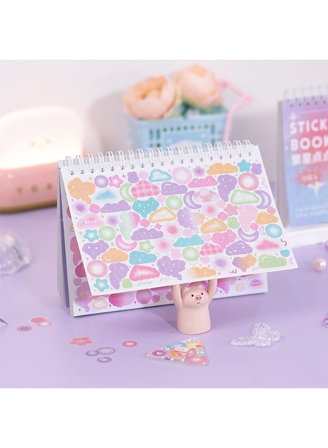 Starry Dots Series Coil Sticker Book - 50 Sheets, Cartoon Designs for Scrapbooking, DIY Crafts & Decorating - Self-Adhesive, Single-Use Paper Stickers for Journals, Phone Cases, Water Bottles, Laptops & More - Image 5