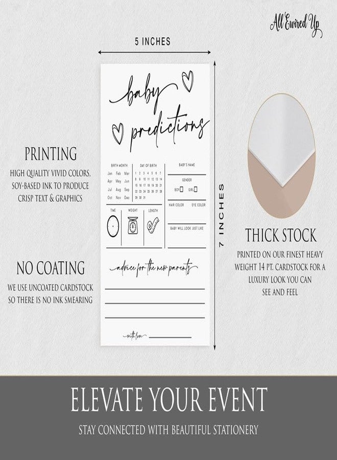 All-Ewired-Up 50 Large Baby Predictions and Advice Wishes for Baby Baby Shower Game, New Mom & Dad Card or Mommy & Daddy to Be, Girl or Boy Babies New Parent Message Advice Book Fun Gender Neutral Party (50-Cards) - Image 3