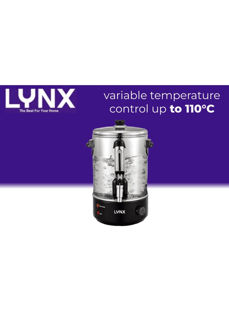 lynx - LYNX Water Boiler 40L 2500W Stainless Steel, Variable Temperature Control, 110°C -Auto Shut-Off Boil Dry Protection Non-Drip Drain Tap - Light Indicator LY-WB-1040 - Image 1