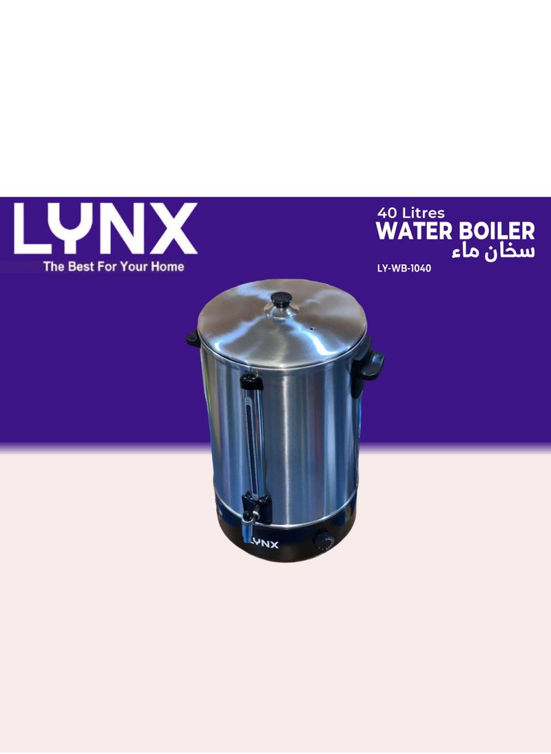 lynx - LYNX Water Boiler 40L 2500W Stainless Steel, Variable Temperature Control, 110°C -Auto Shut-Off Boil Dry Protection Non-Drip Drain Tap - Light Indicator LY-WB-1040 - Image 1