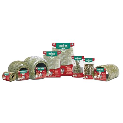 Oxbow Timothy Hay Bungalow, Rabbit & Guinea Pig Hideout, Edible & Hand-Woven Bunny House, No Wires or String, Small Pet Accessories, for Rabbits, Guinea Pigs, Chinchillas & Rats, Medium - Image 5