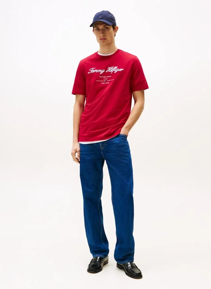 TOMMY HILFIGER  Logo Crew Neck T-Shirt for Men | Best Price UAE