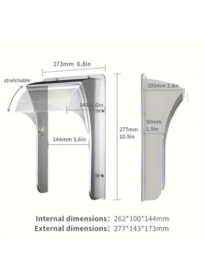 Cubic Retractable Access Control Cover With Sliding Sunshade Durable Plastic 1pc - Image 3