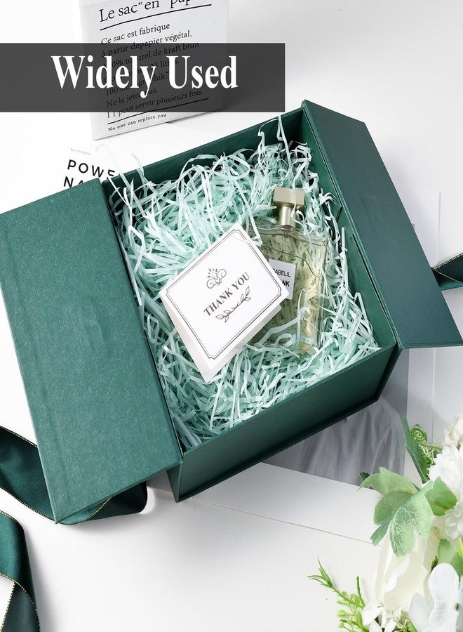 Shindel Green Gift Box, 7.9x7.9x3.3 Inches Gift Boxes With Lids For Presents, Magnetic Closure with Ribbon For Weddings, Birthday - Image 4