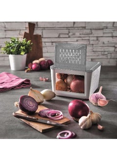 Snips Snips White-Grey Onion & Vegetables Keeper- For 2 Kg, 0% BPA – Use & Reuse product, Made in Italy, 000774  - Image 5