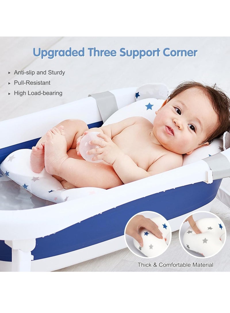TRASSLE Baby Bath Support Cushion Mat, Soft Breathable Connectable to Bathtub Bathtub Floating Pillow Mat for Toddler  - Image 4