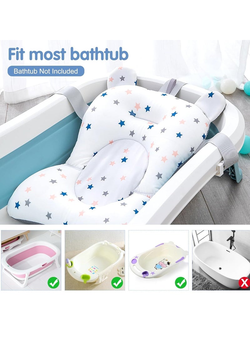 TRASSLE Baby Bath Support Cushion Mat, Soft Breathable Connectable to Bathtub Bathtub Floating Pillow Mat for Toddler  - Image 5