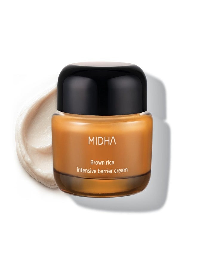 MIDHA BROWN RICE INTENSIVE BARRIER CREAM, 1.69fl.oz/50ml, Rich Butter Cream Texture, Non-Greasy Finish, Deep Hydration & Moisture Barrier Support Cream, For Tight, Flaky, and Irritated Skin